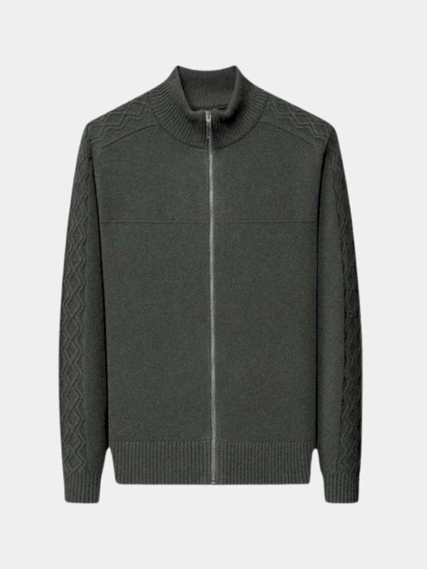 Magnus Cashmere Zip-Up Sweater