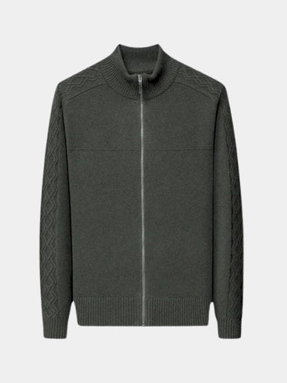 Magnus Cashmere Zip-Up Sweater
