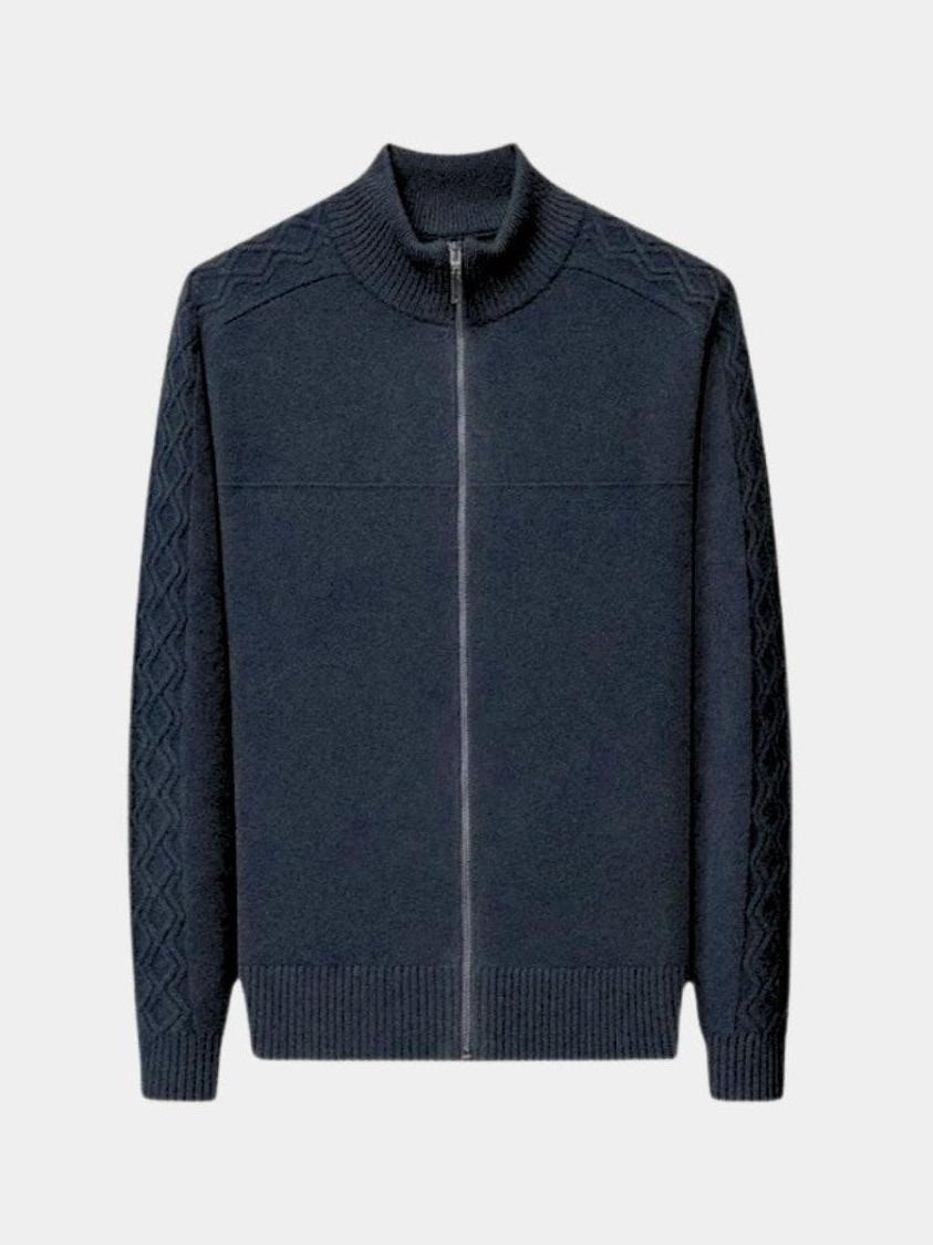 Magnus Cashmere Zip-Up Sweater