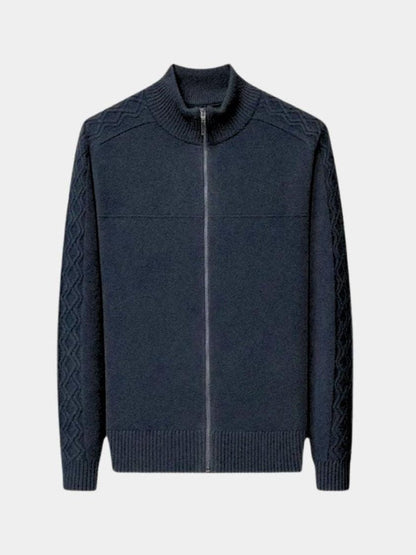 Magnus Cashmere Zip-Up Sweater