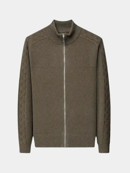 Magnus Cashmere Zip-Up Sweater