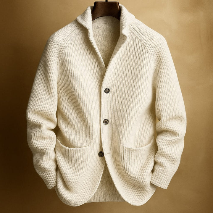 Liam Cord Cardigan In Wool For Men