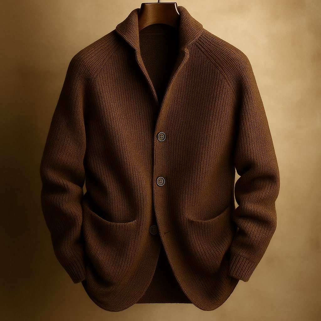 Liam Cord Cardigan In Wool For Men