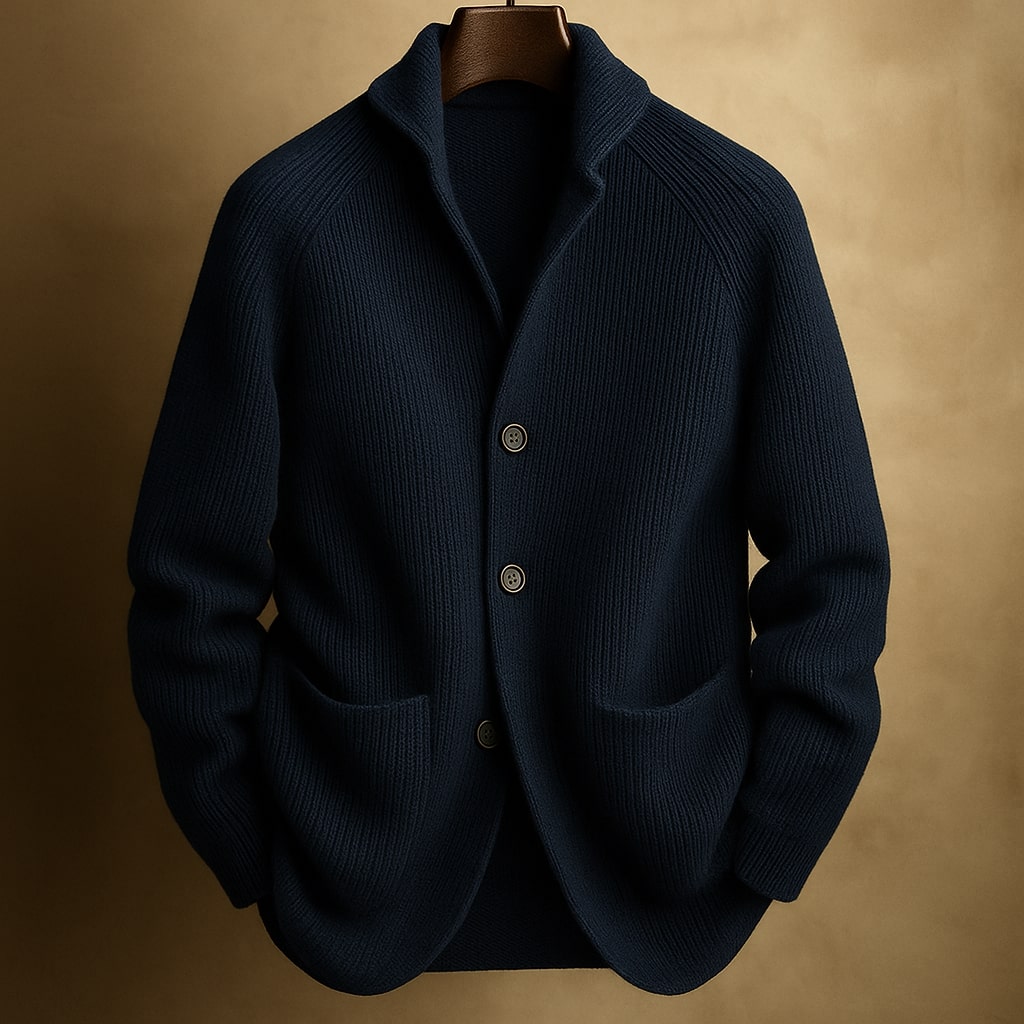 Liam Cord Cardigan In Wool For Men