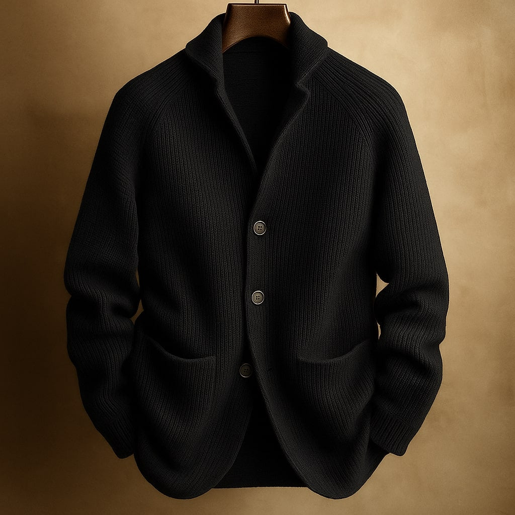 Liam Cord Cardigan In Wool For Men