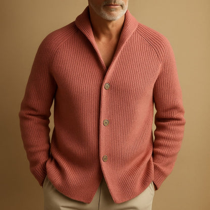 Liam Cord Cardigan In Wool For Men