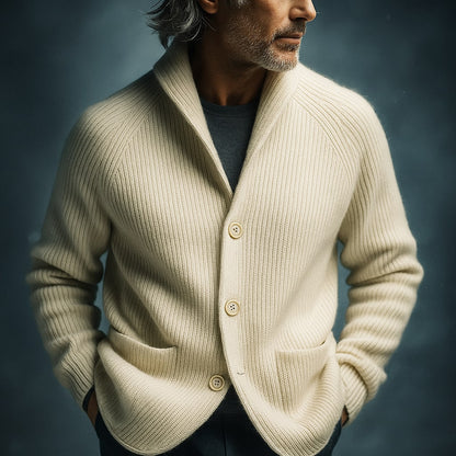 Liam Cord Cardigan In Wool For Men