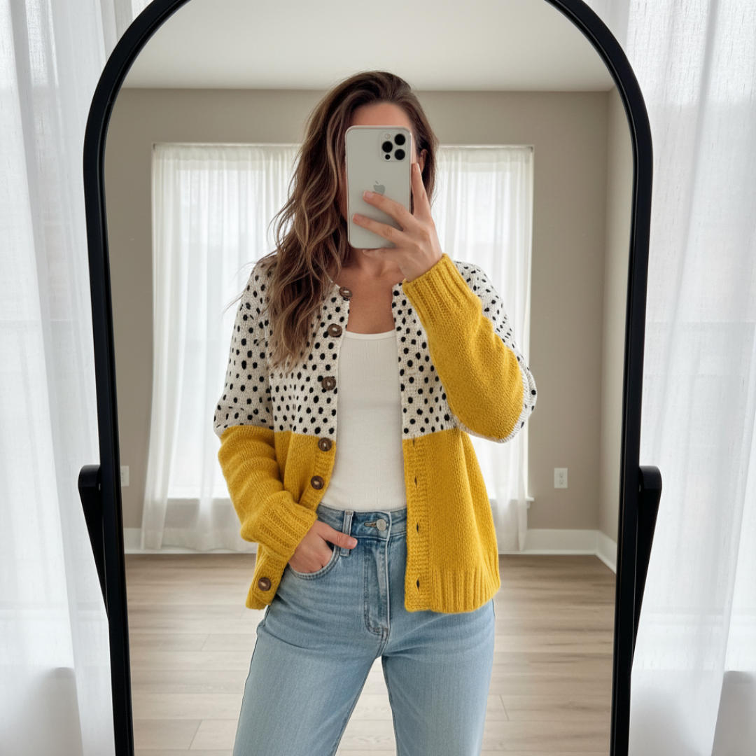 Shania POLKA KNIT CARDIGAN