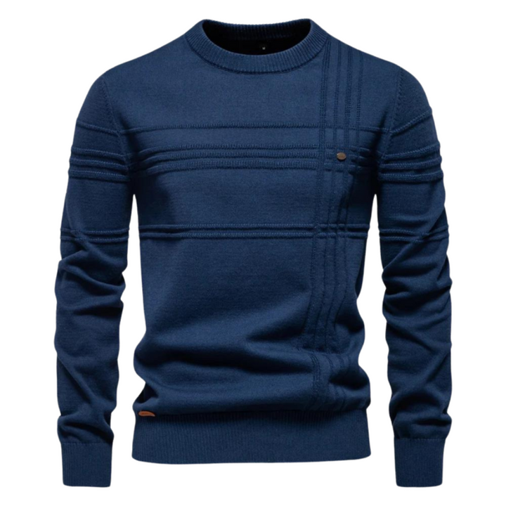 Leo Melbourne™ | Cotton Men's Sweater with Stripe Design