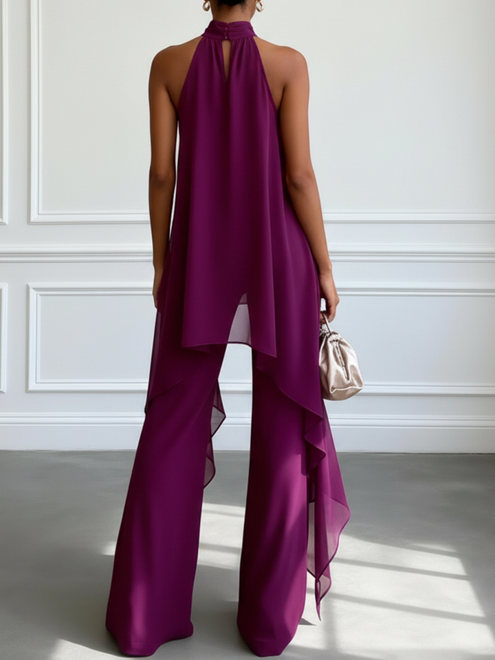 Nerida Elegant Halter Set with Pants