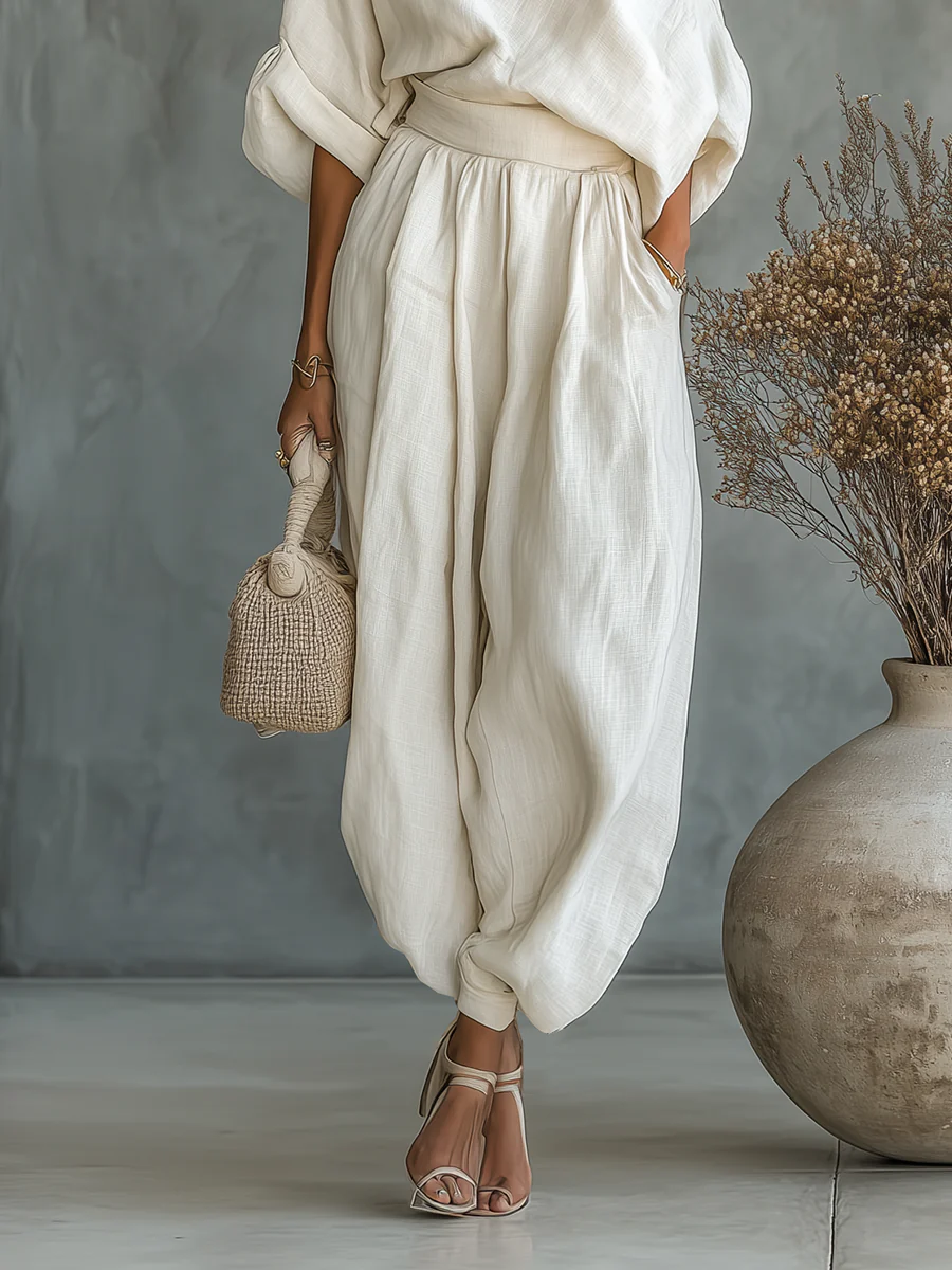 Lavinia Elegant One-Shoulder Two-Piece Set