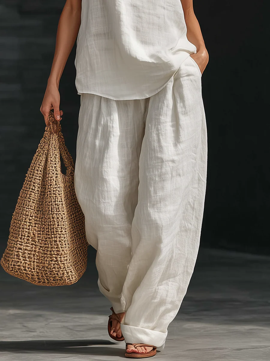 Eulalia Elegant Set with Wide-Leg Trousers