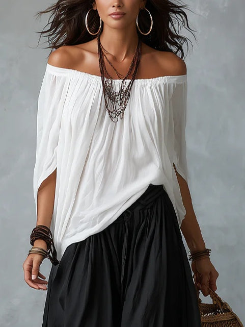Kiara Top with wide leg pants suit