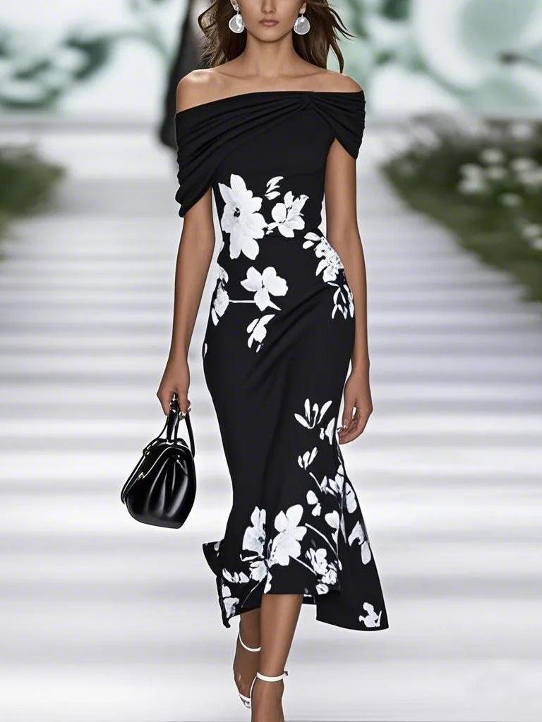 Frederique™ | Elegant Floral Print Dress