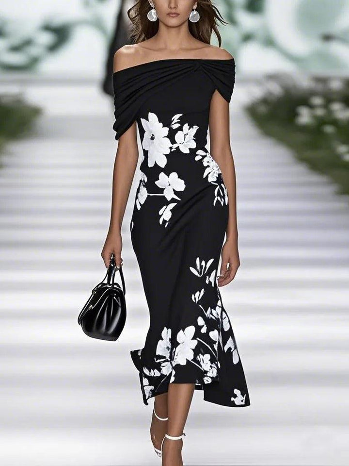 Frederique™ | Elegant Floral Print Dress
