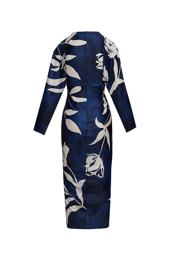 Eva™ | Sun Escape Unique Print Dolman Midi Dress
