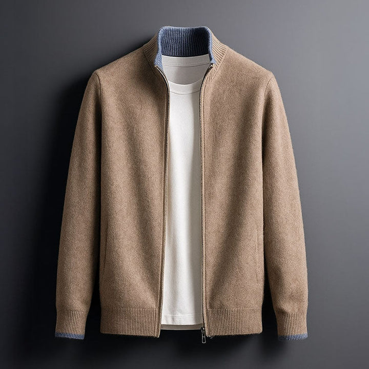 Harvey™ | Elegant Wool Zip Cardigan