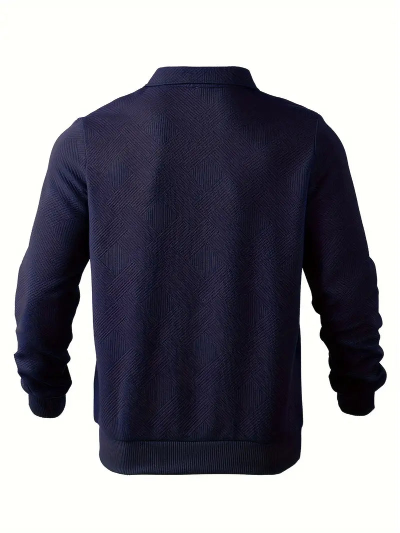 Didier™ | Vintage Zip-Up Sweater with Geometric Design