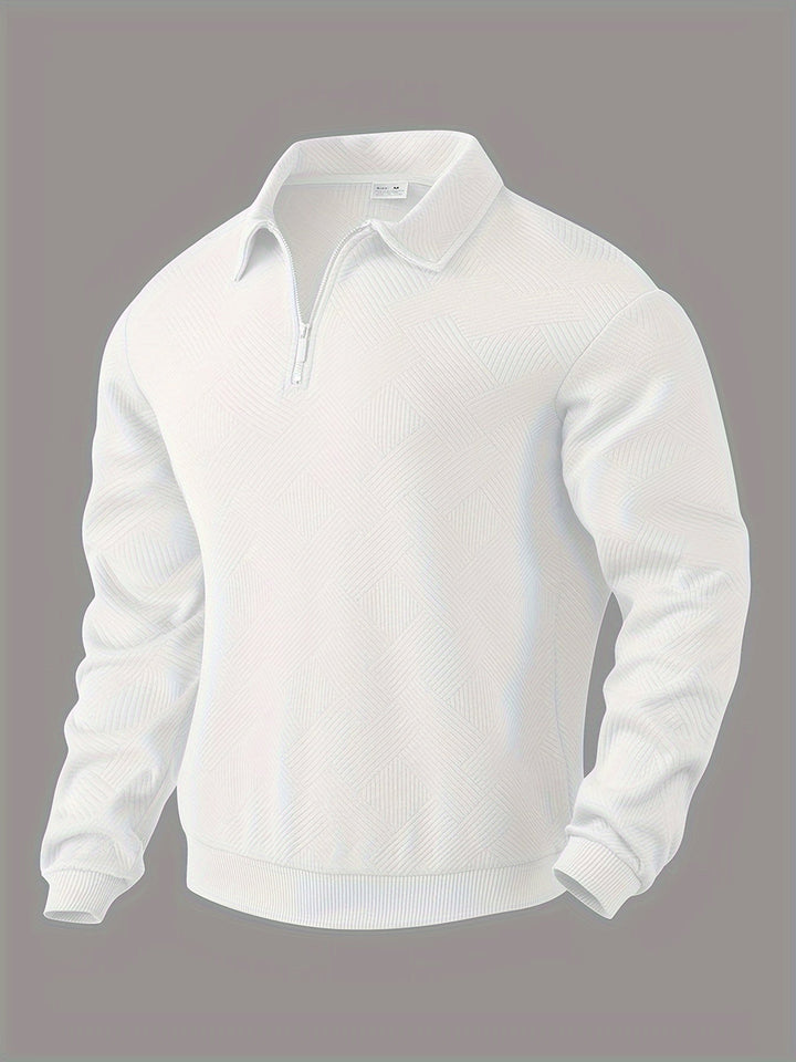 Didier™ | Vintage Zip-Up Sweater with Geometric Design
