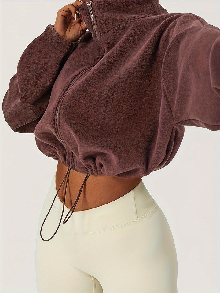 Velexia Fleece Crop Top