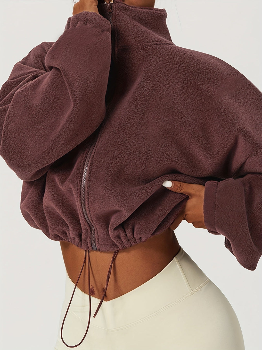 Velexia Fleece Crop Top
