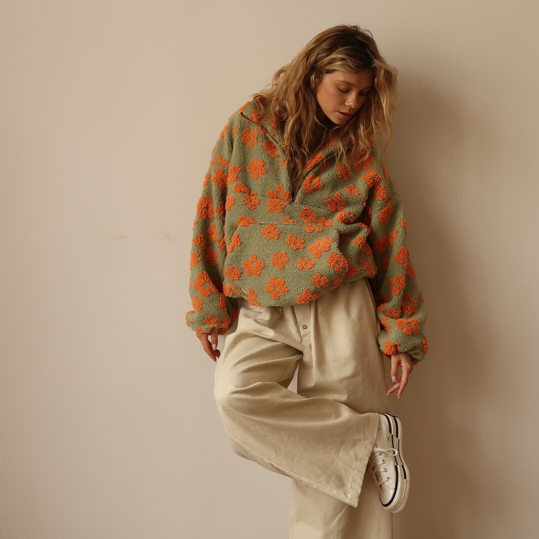Jade Fleece Pullover Bloom