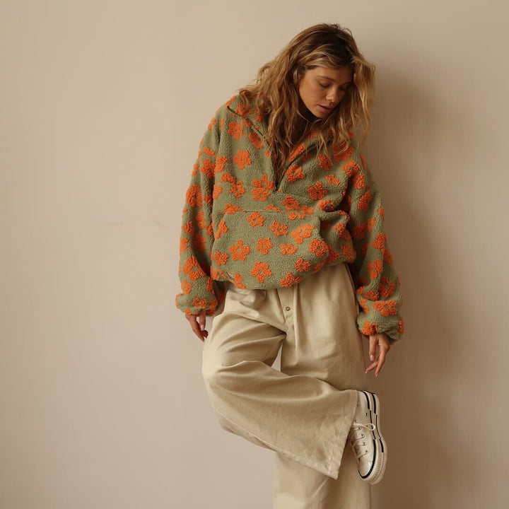 Jade Fleece Pullover Bloom
