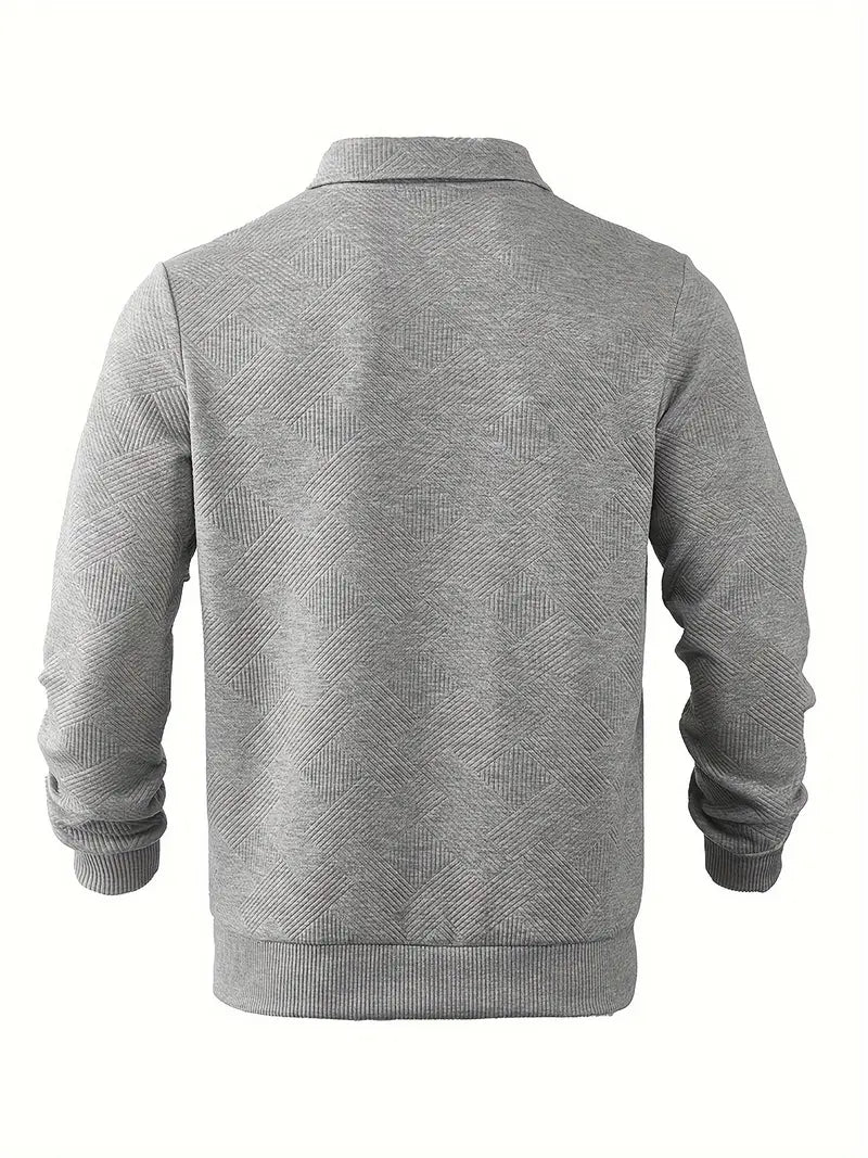 Didier™ | Vintage Zip-Up Sweater with Geometric Design