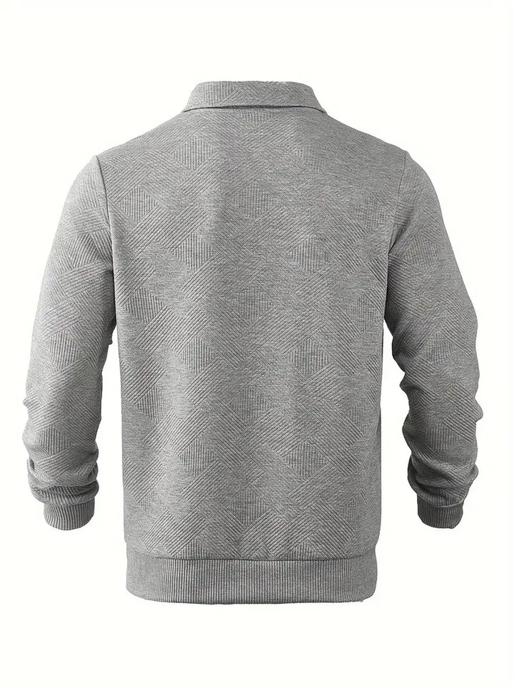 Didier™ | Vintage Zip-Up Sweater with Geometric Design