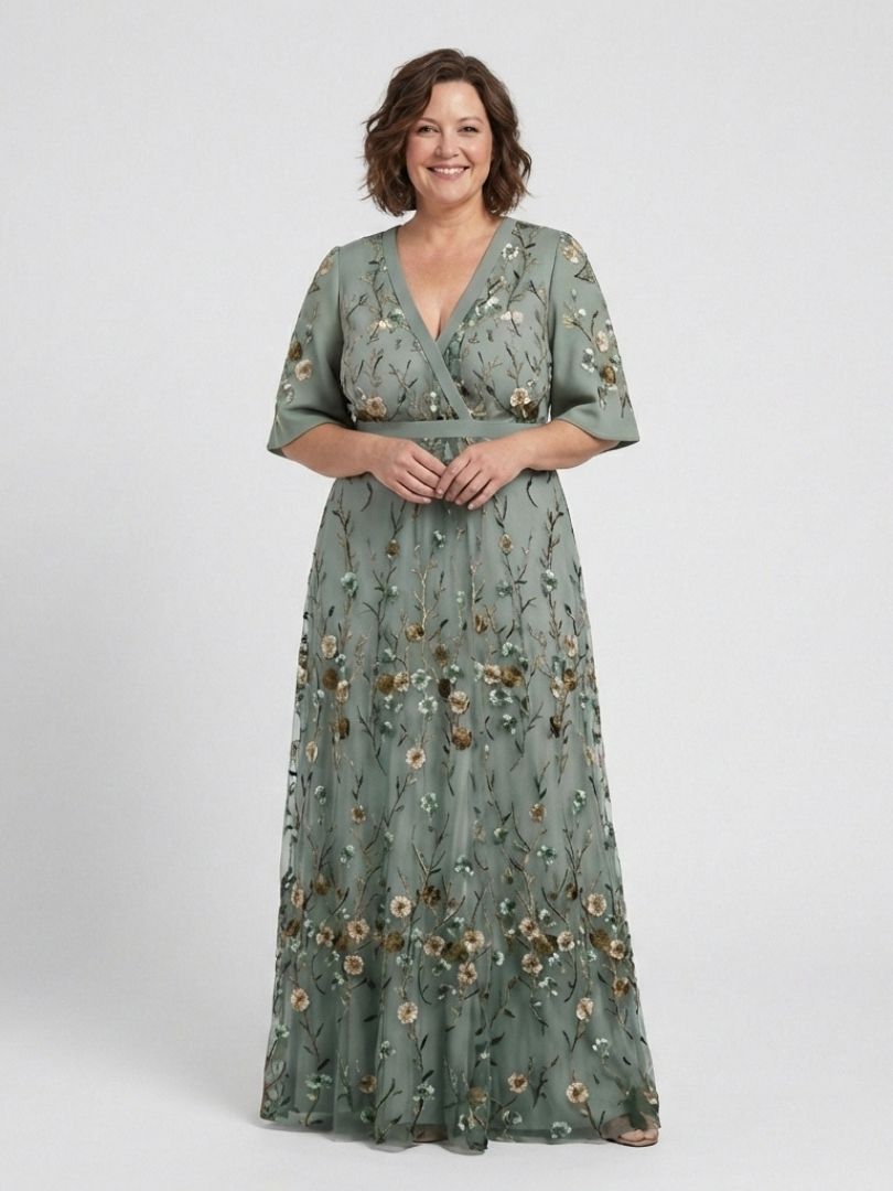 Paloma Floral Short Sleeve Maxi Dress