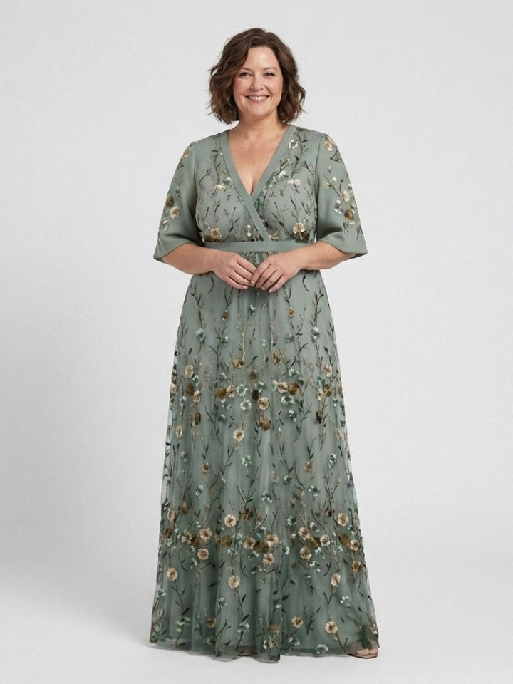 Paloma Floral Short Sleeve Maxi Dress