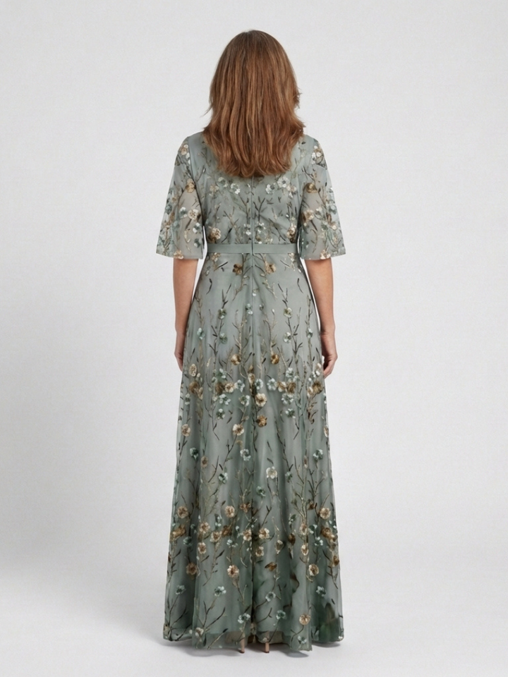 Paloma Floral Short Sleeve Maxi Dress