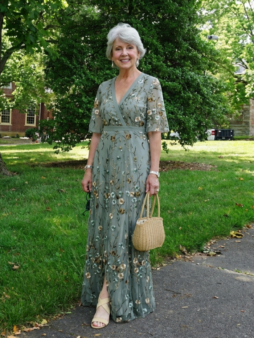 Paloma Floral Short Sleeve Maxi Dress
