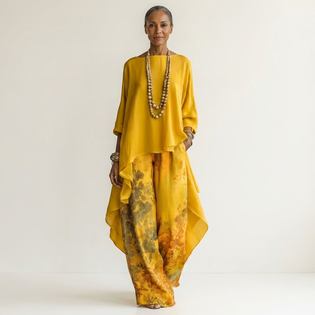 Augusta Cotton-Silk Two-Piece Set