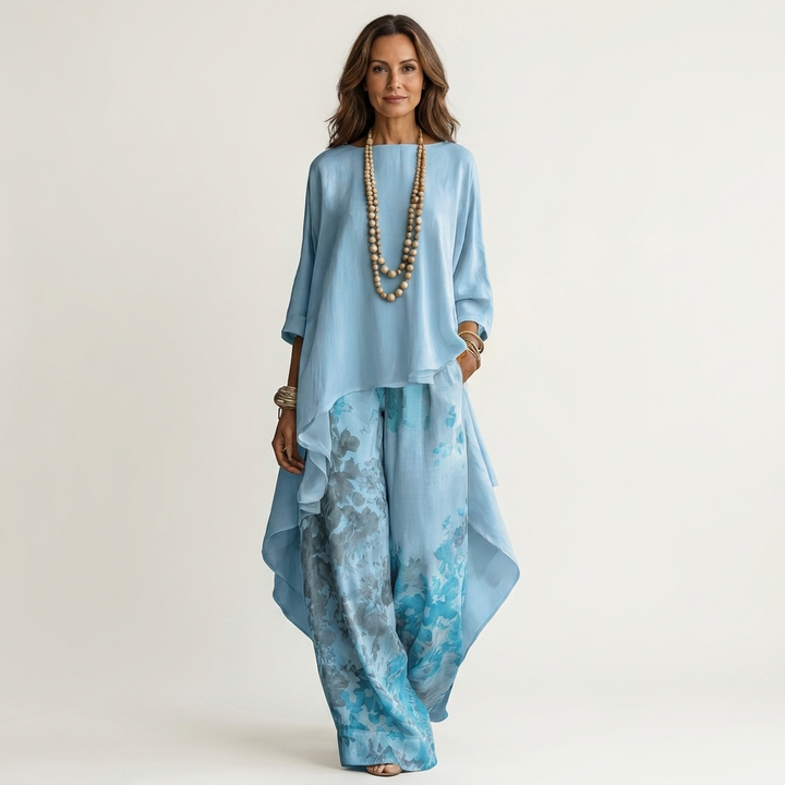 Augusta Cotton-Silk Two-Piece Set