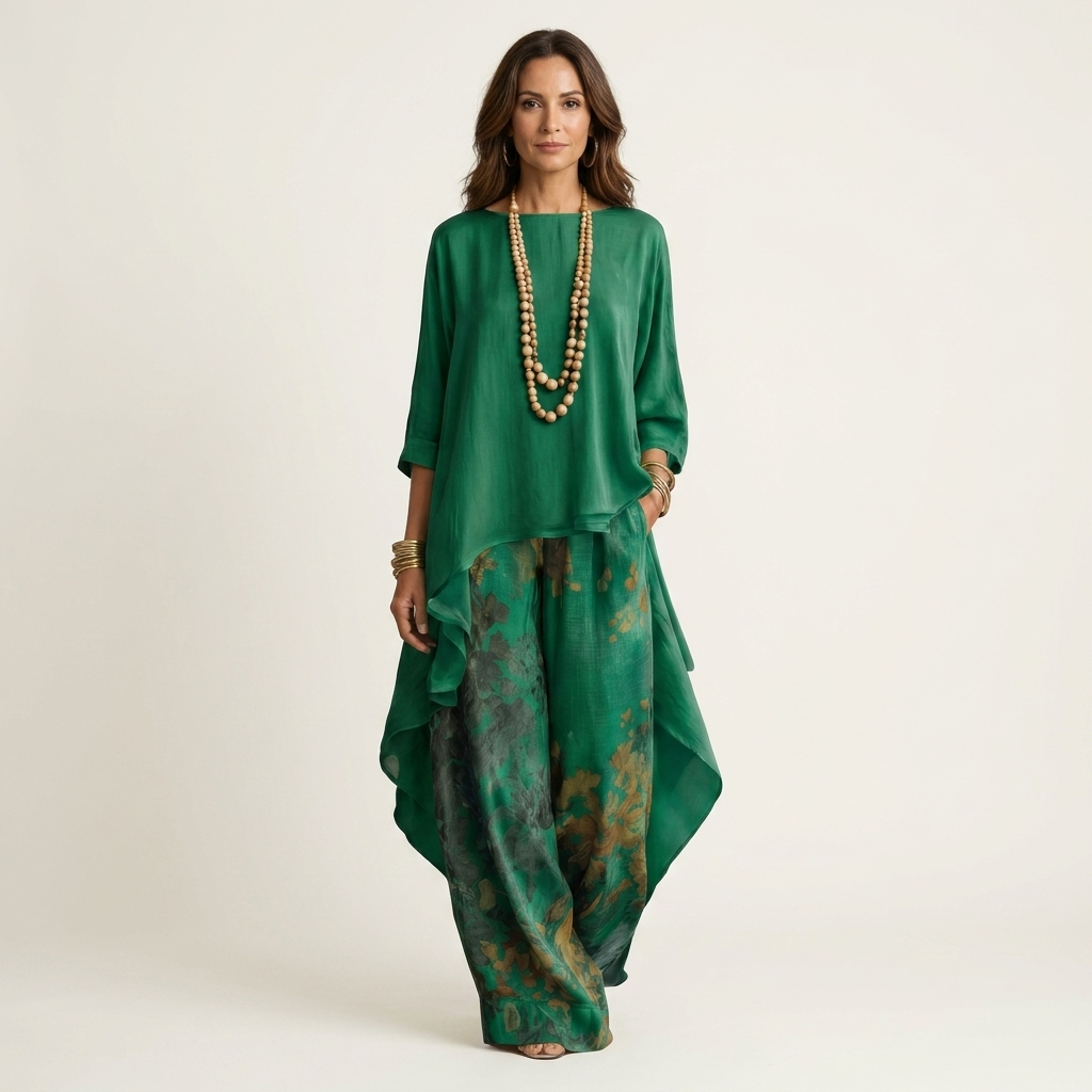 Augusta Cotton-Silk Two-Piece Set