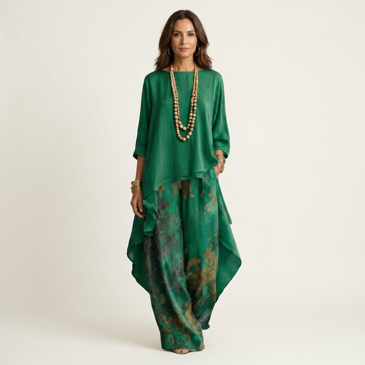 Augusta Cotton-Silk Two-Piece Set