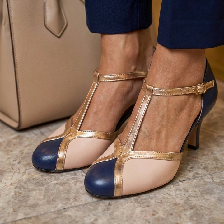 Sierra Comfortable T-strap Heels