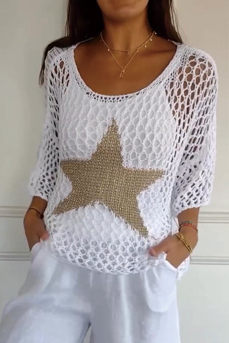 Larissa Elegant knitted jumper with a star