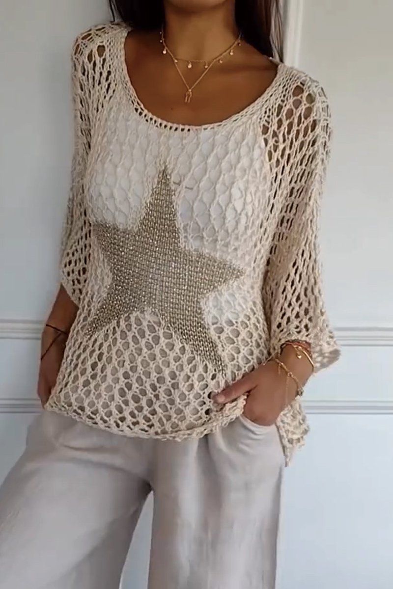 Larissa Elegant knitted jumper with a star