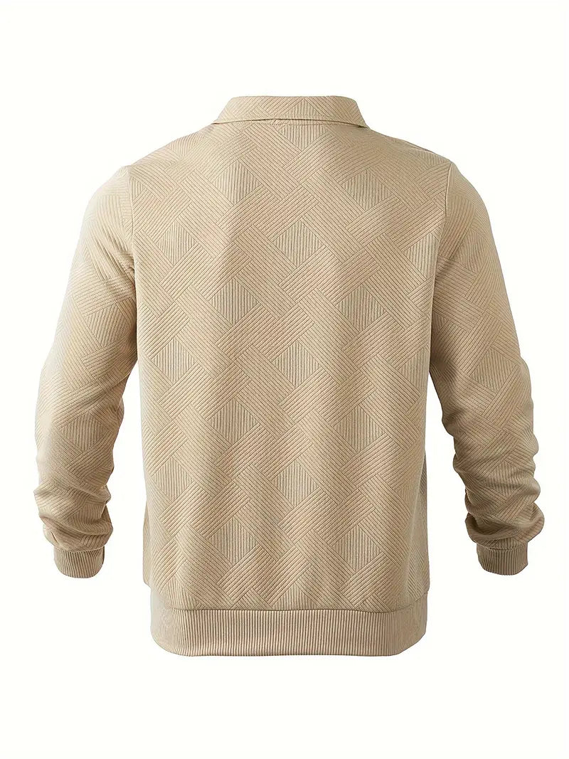 Didier™ | Vintage Zip-Up Sweater with Geometric Design