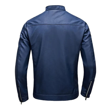 Francisco Leather Vest with Stand Collar