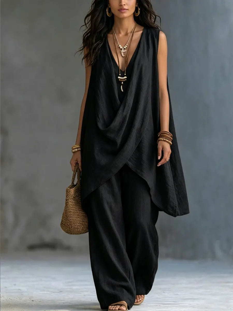 Jocelyn Loose Cotton And Linen Set