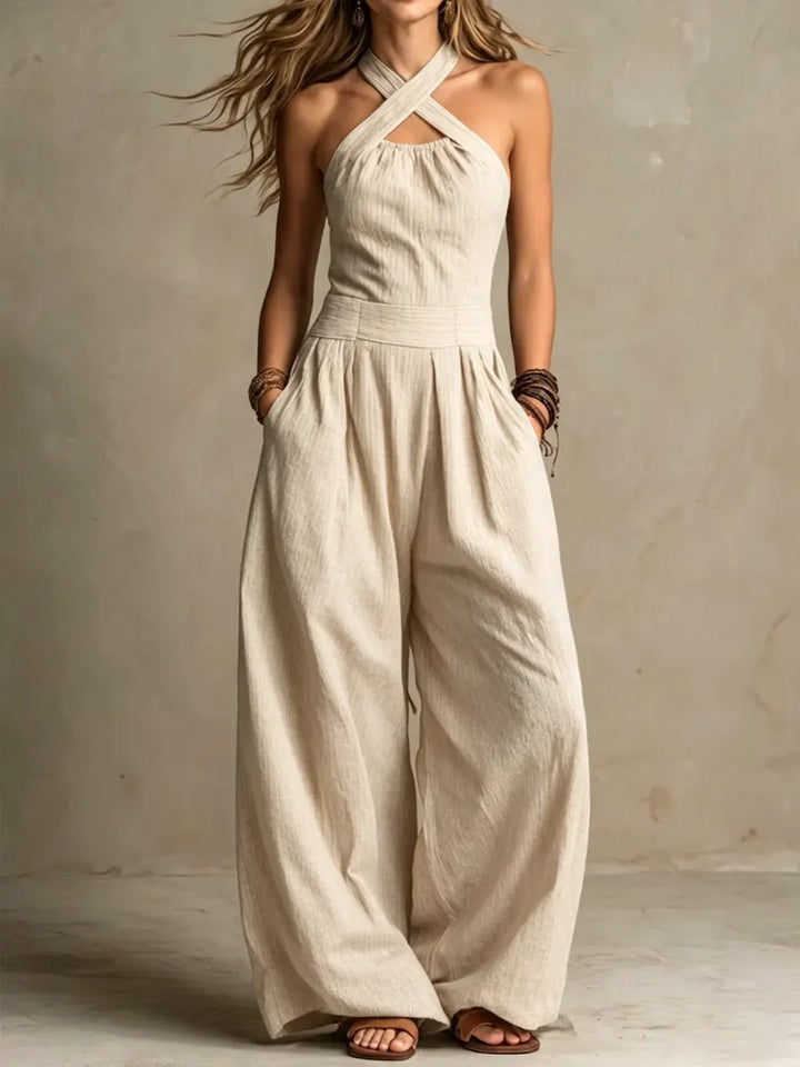 Cecily Elegant Linen and Cotton Jumpsuit