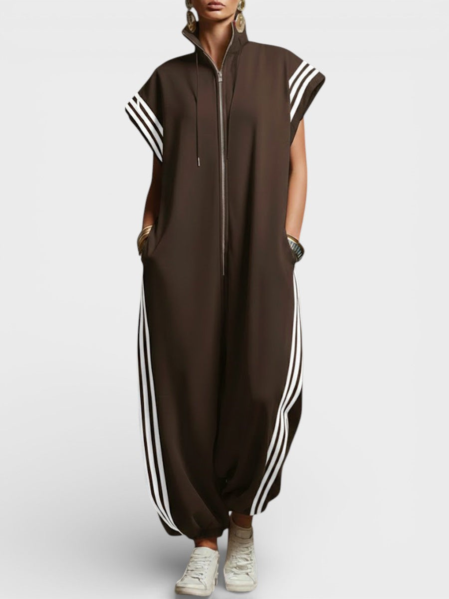 Delilah Zip Neck Jumpsuit