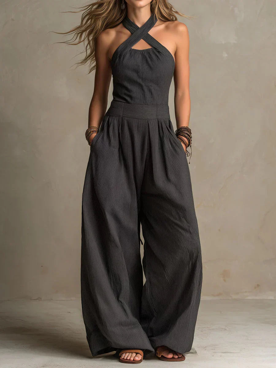 Cecily Elegant Linen and Cotton Jumpsuit