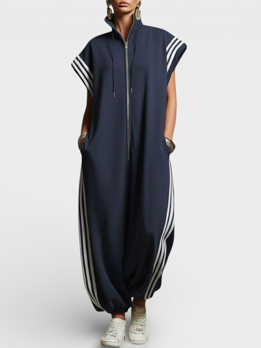 Delilah Zip Neck Jumpsuit