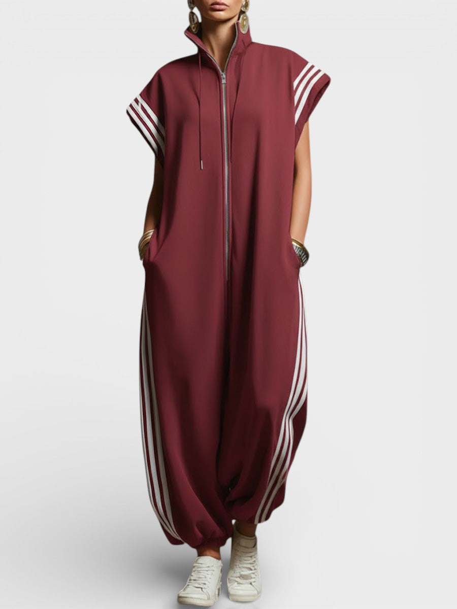 Delilah Zip Neck Jumpsuit