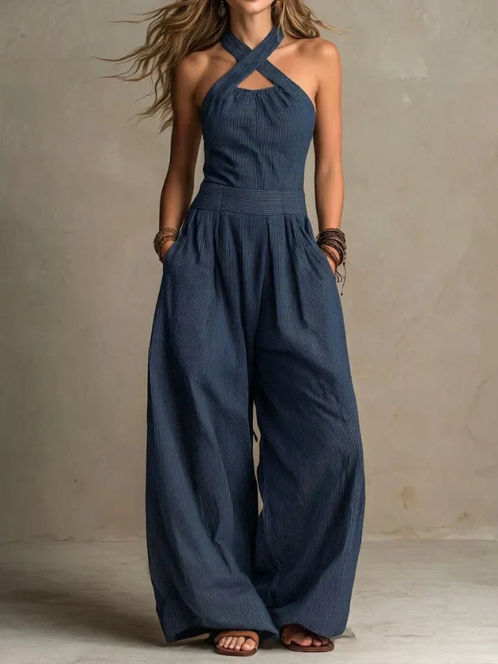 Cecily Elegant Linen and Cotton Jumpsuit