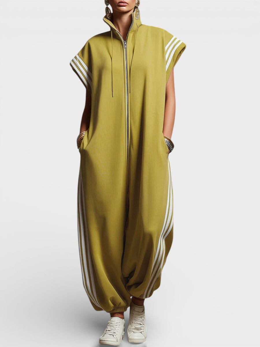 Delilah Zip Neck Jumpsuit